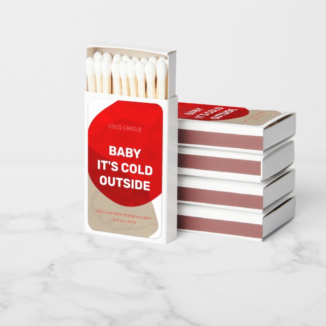 Holiday Christmas Personalized Matchboxes (Stacked)