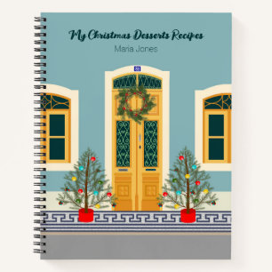 Holiday Christmas Portuguese festive House Notebook