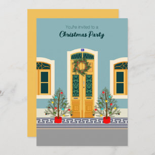 Holiday Christmas Portuguese festive house party Invitation