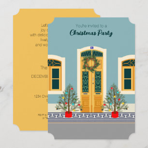 Holiday Christmas Portuguese festive house party Invitation