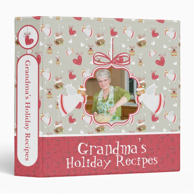 Holiday Christmas Recipes | Photo Organizer Binder (Front/Spine)