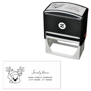 Holiday Christmas Return Address Self-inking Stamp