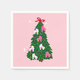 Holiday Christmas Roller Skating Xmas Skate Napkins