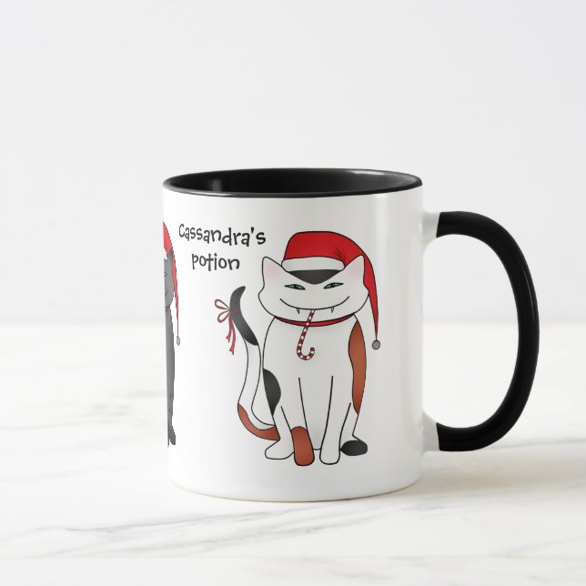 Holiday Christmas Santa kitties Mug (Right)