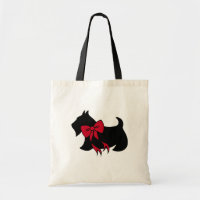 Holiday Christmas Scottish Terrier Tote Bag Gift