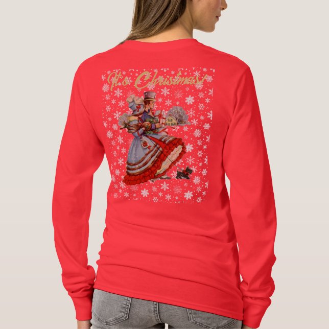 Holiday Christmas Shopping Women's Shirt (Back)