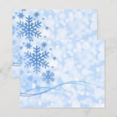 Holiday Christmas Snowflake Design Blue White (Front/Back)