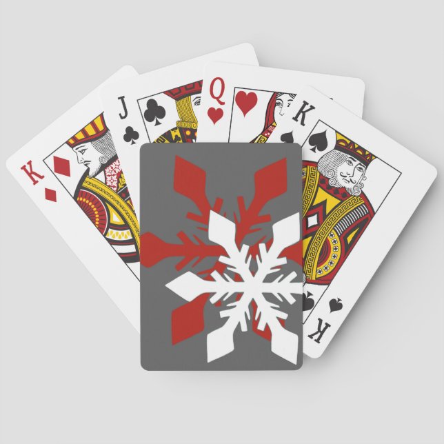 Holiday Christmas Snowflake Poker Cards (Back)