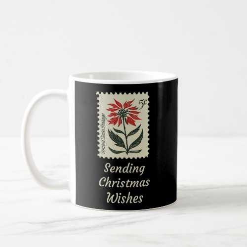 Holiday Christmas Star Poinsettia Flower Postage S Coffee Mug