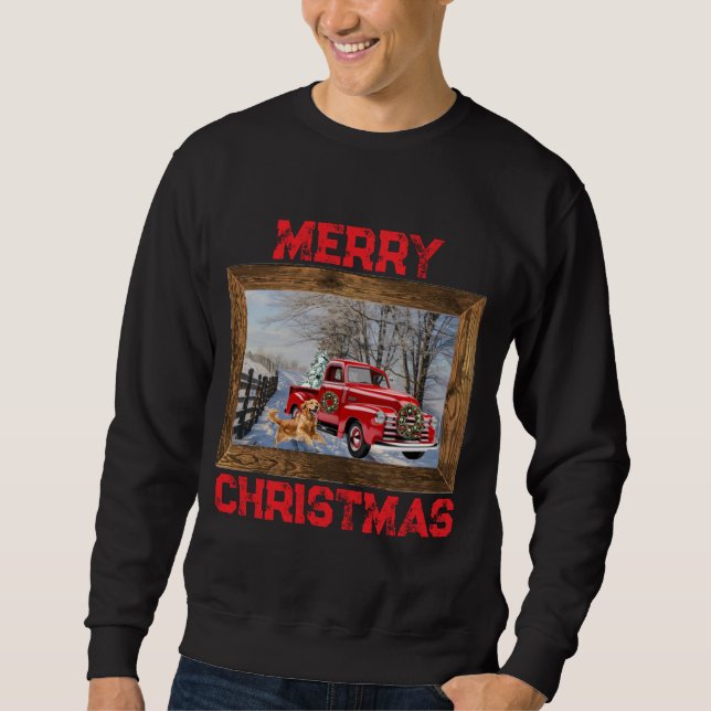 Holiday Christmas Sweater Country Farm Scene (Front)