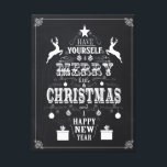 holiday Christmas tree chalkboard art Canvas Print<br><div class="desc">holiday Christmas tree chalkboard art</div>