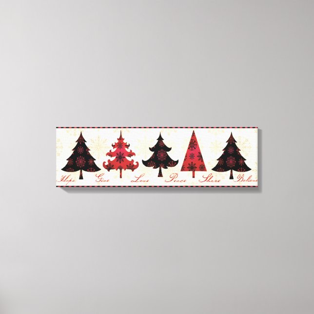 Holiday Christmas Trees Canvas Print (Front)