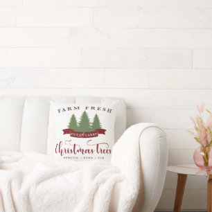 Holiday Christmas Trees Festive Home Decor Throw Pillow