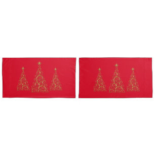 Holiday Christmas Trees Pillowcase Set