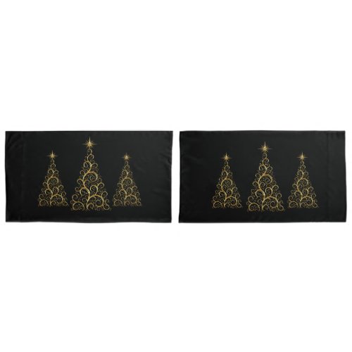 Holiday Christmas Trees Pillowcase Set