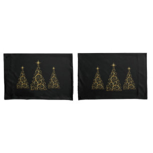 Holiday Christmas Trees Pillowcase Set