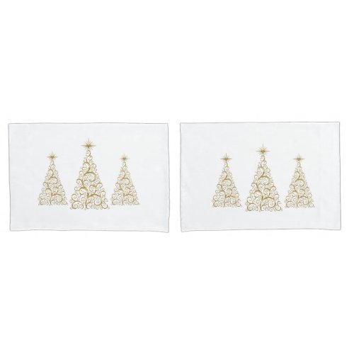 Holiday Christmas Trees Pillowcase Set