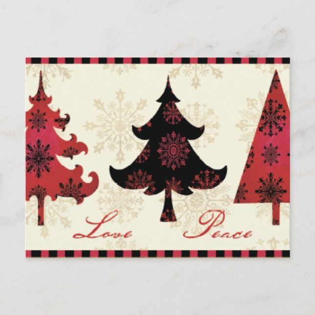 Holiday Christmas Trees Postcard (Front)