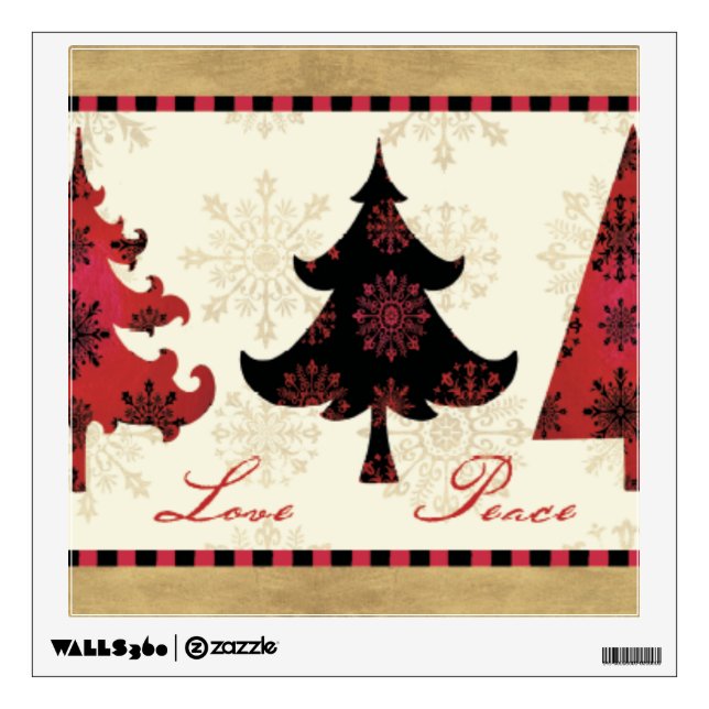 Holiday Christmas Trees Wall Decal (Front)