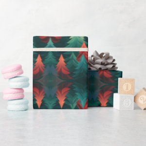 Holiday christmas trees wrapping paper