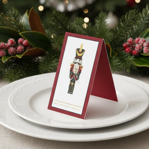 Holiday Christmas Watercolor Nutcracker Place Card