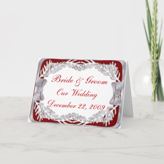 Holiday Christmas Wedding Invitation (Front)