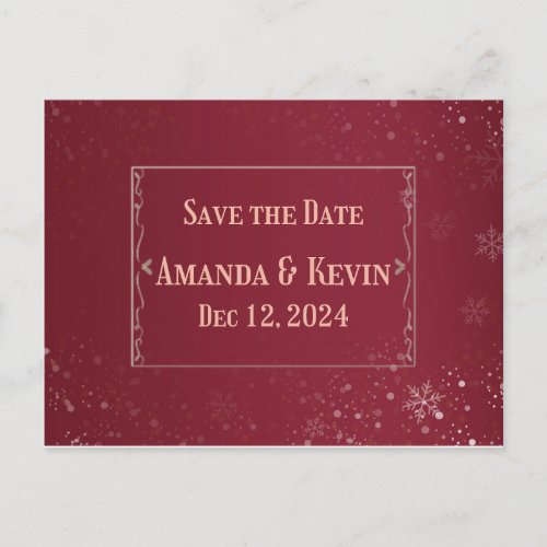 Holiday  Christmas Wedding Save the Date Cards