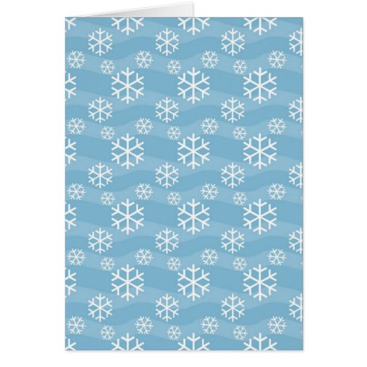 Holiday Christmas White Snowflakes  Pattern Cards (Front)