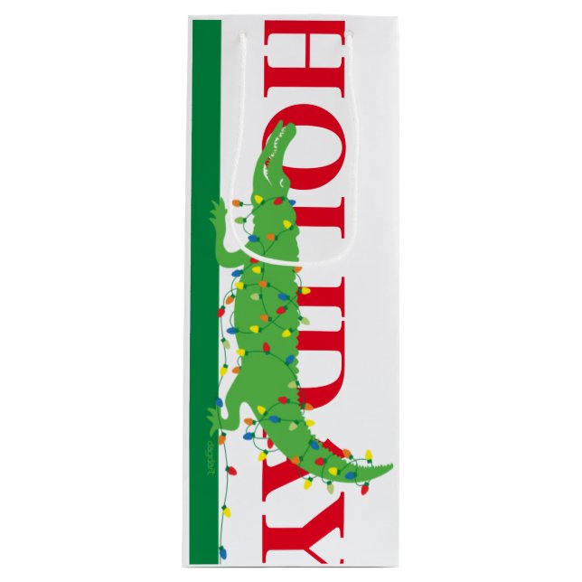 Holiday Christmas Wine Bag (Front)