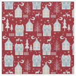 Holiday Christmas Winter Scene Fabric