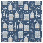 Holiday Christmas Winter Scene Fabric