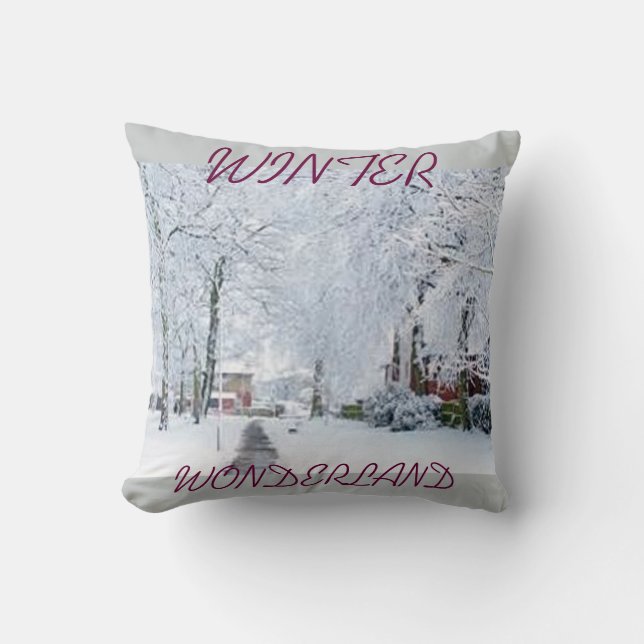 HOLIDAY CHRISTMAS WINTER WONDERLAND THROW PILLOW (Front)