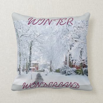 Holiday Christmas Winter Wonderland Throw Pillow by CREATIVEHOLIDAY at Zazzle