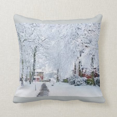 Holiday Christmas Winter Wonderland Throw Pillow