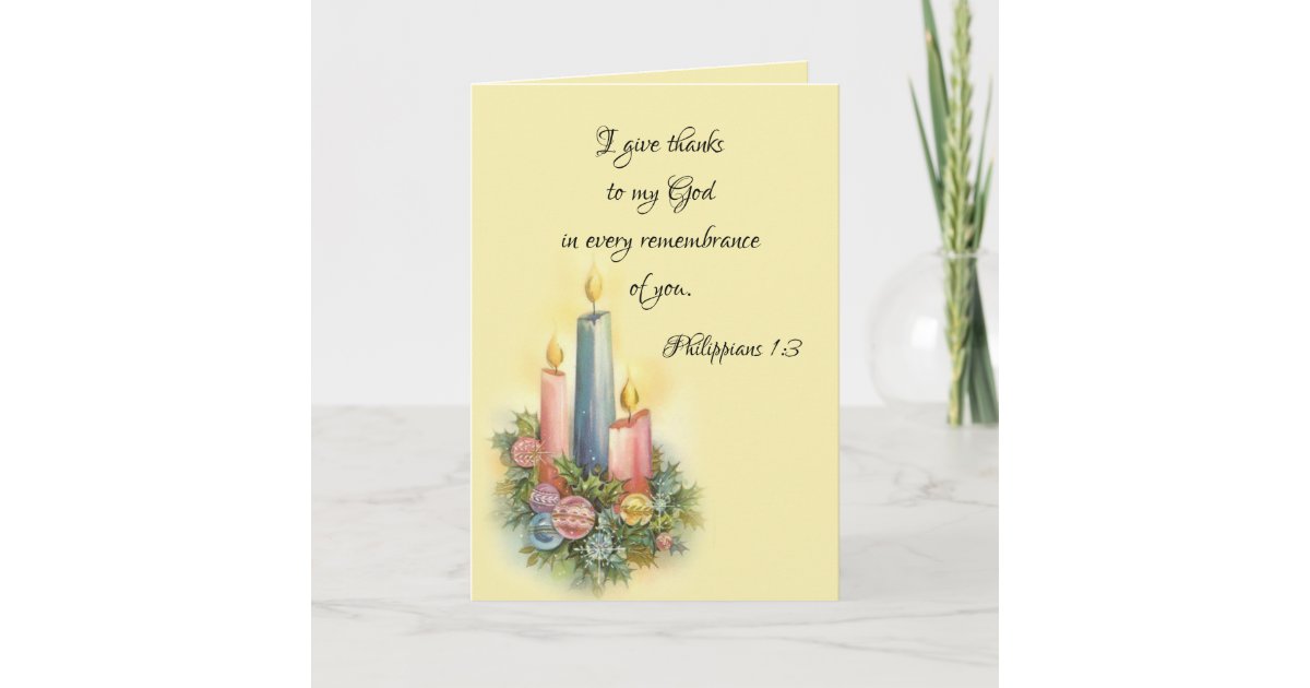 Holiday Christmas You Scripture Thank You Card | Zazzle.com