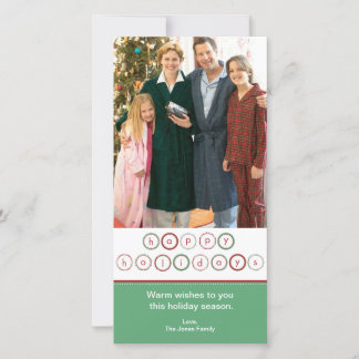 Holiday Circle Banner - Green & Red Card