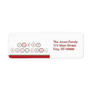 Holiday Circle Banner - Red & Green Label