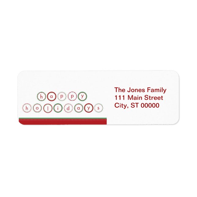 Holiday Circle Banner - Red & Green Label (Front)