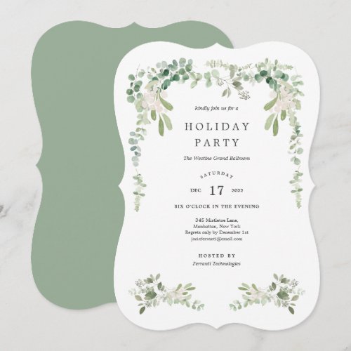 Holiday Classic Mistletoe Christmas Invitation