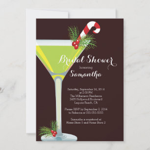 Holiday Cocktail Bridal Shower Invitation