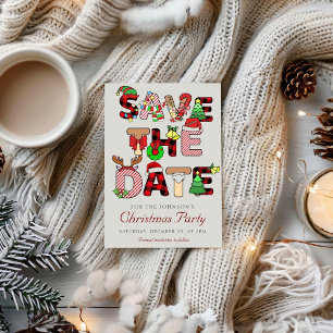 Holiday Cocktail Party Company Christmas Save The Date