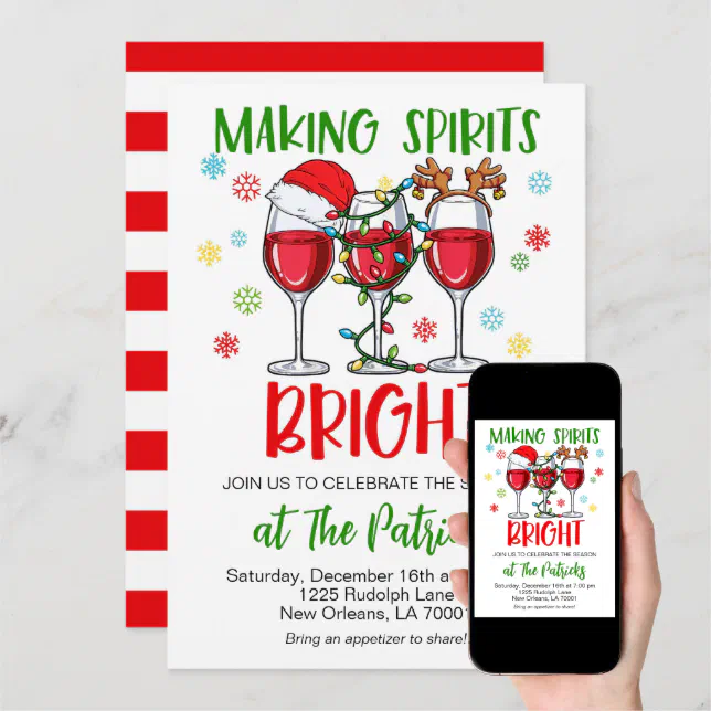 Holiday Cocktail Party Invitation Zazzle
