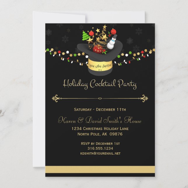 Holiday Cocktail Party Invitation (Front)