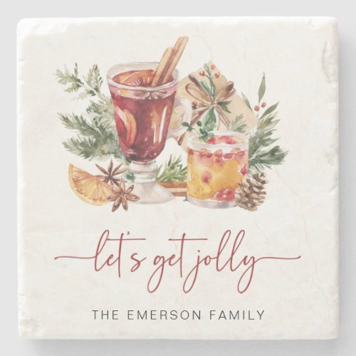 Holiday Cocktail Stone Coaster