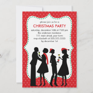 Holiday Cocktails Christmas Party Invitation