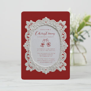 Holiday Cocktails Elegant Christmas Party Invitation