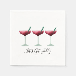Holiday Cocktails Festive Drinks Christmas Party Napkins