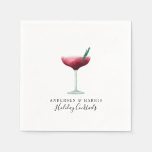 Holiday Cocktails Festive Drinks Christmas Party Napkins