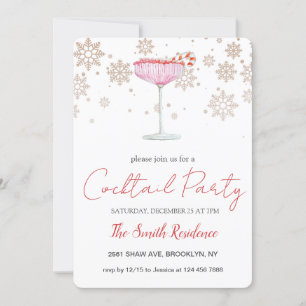 Holiday Cocktails Festive Drinks Cute Invitation