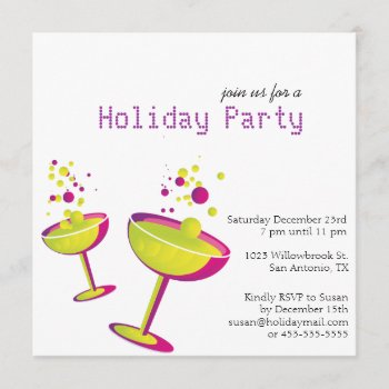 Holiday Cocktails Party Invite by RossiCards at Zazzle